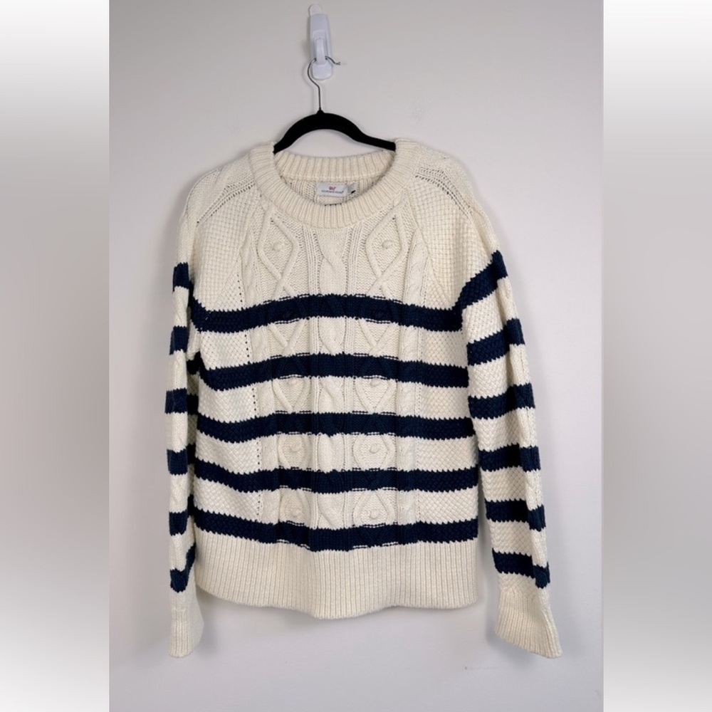Vineyard Vines Wool Blend Fishermen Sweater - L